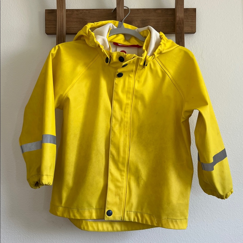 Reima Lampi waterproof rubber rain jacket, Yellow,  3T